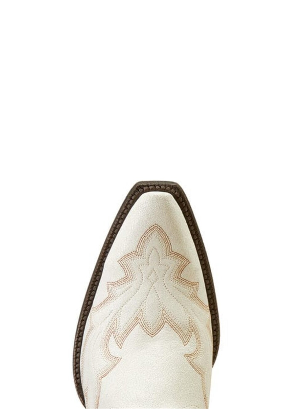 Ariat Cream Western Heeled Cowboy Boots with Brown Heel - Picture 14 of 16